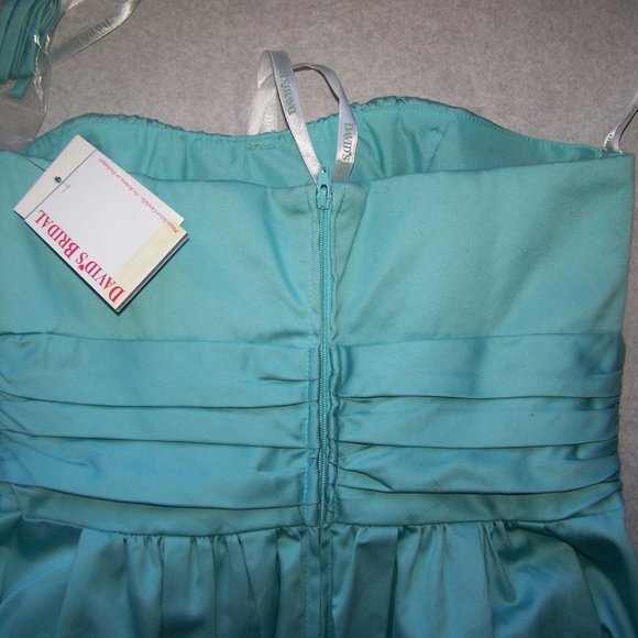 David's Bridal Dress Wedding Party Cocktail 6 NWT Blue - Picture 14 of 15